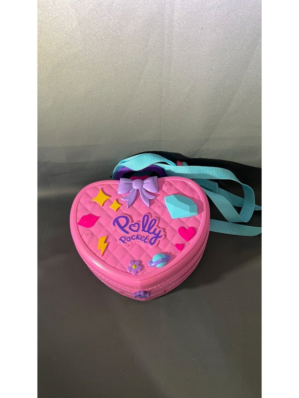 Polly Pocket Carnival Compact Playset Heart-Shaped Mighty Theme Park Pink Backpa